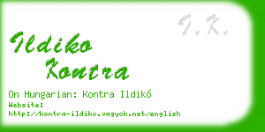 ildiko kontra business card
